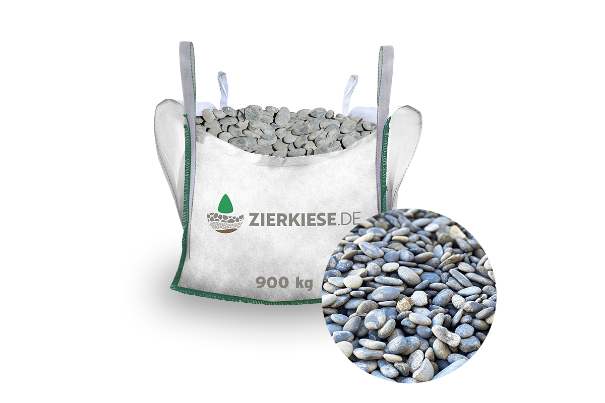 Beach Pebbles Schwarz 30–60 mm – Edle XXL Flusskiesel & Dekosteine kaufen Bild