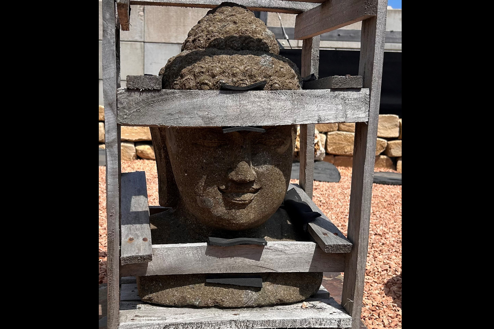 Premium Naturstein Buddha-Büste „Klassische Eleganz“ – 50 cm Bild