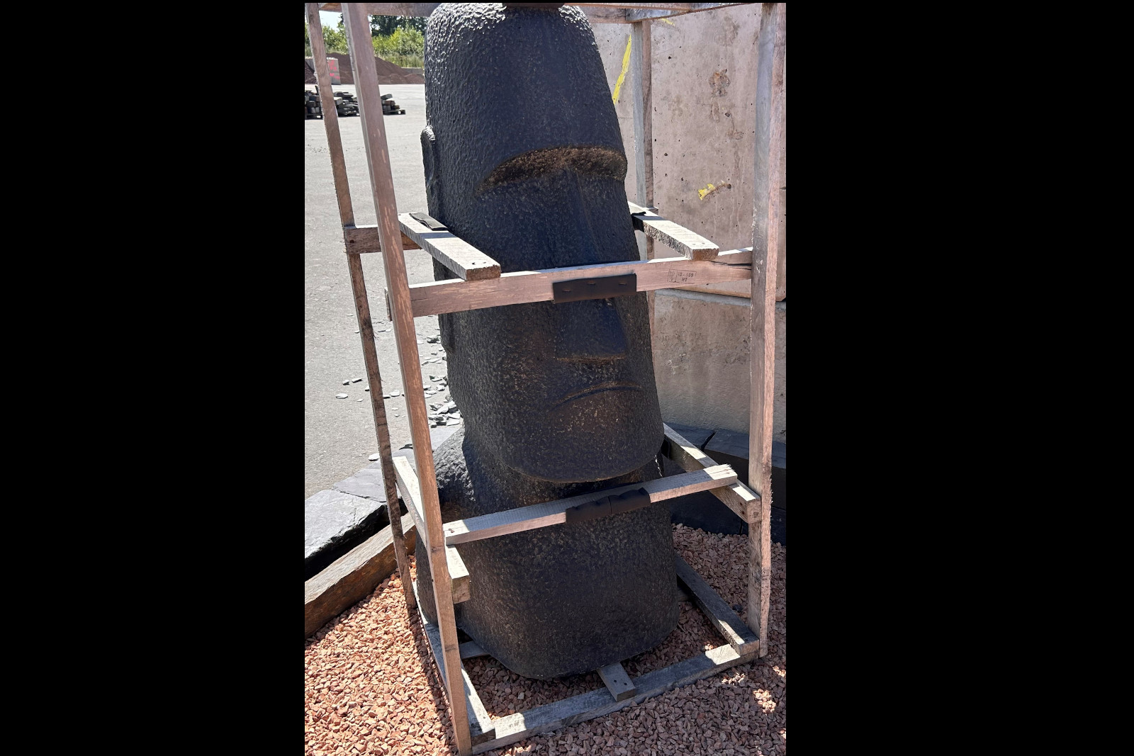 Exklusive Moai Osterinsel-Figur „Mystik der Südsee“ – 120 cm Steinguss Black Bild
